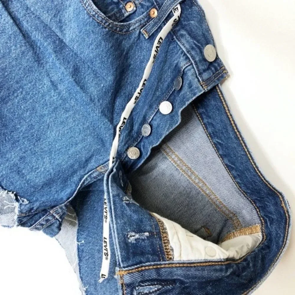 LEVI'S 501 High Rise Logo Drawstring Shorts  - Picture 7 of 7